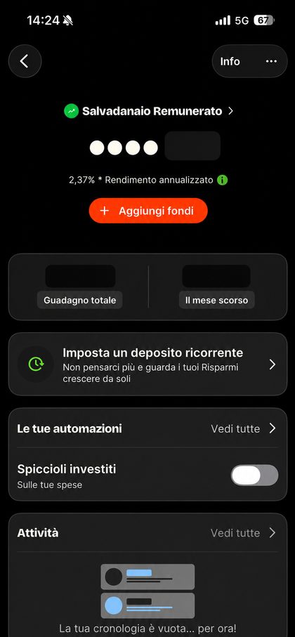 Salvadanaio Remunerato Satispay nell'app