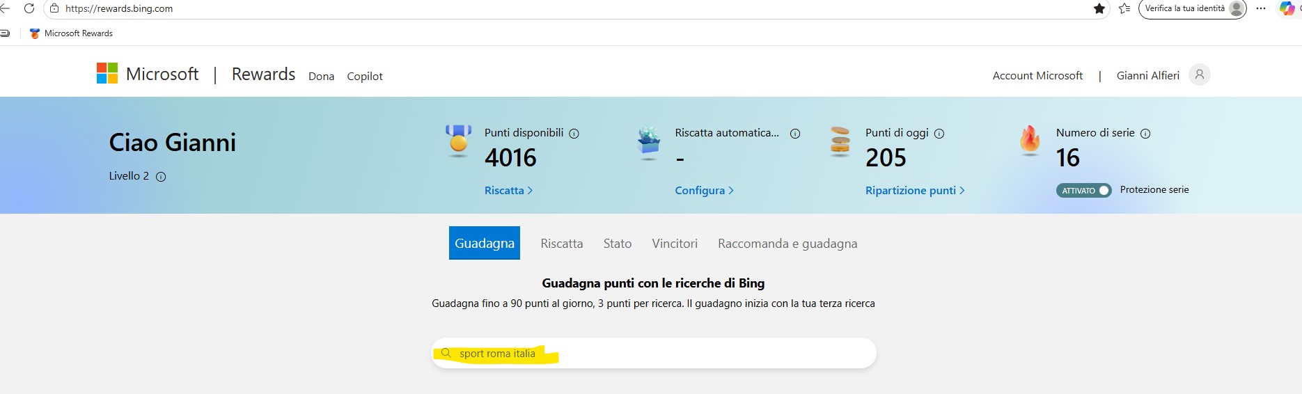 Ricerche Bing da PC