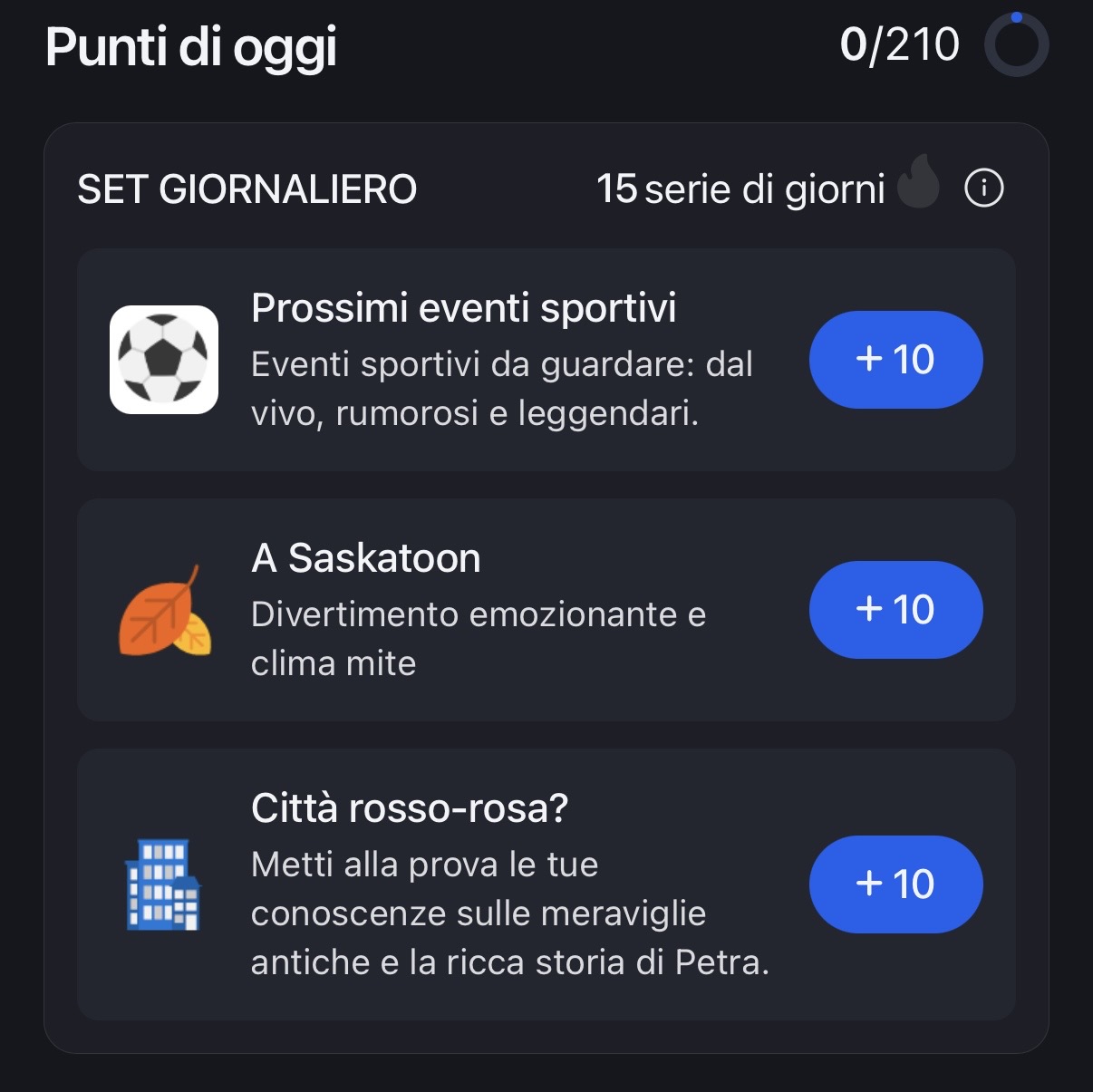 Set giornaliero Microsoft Rewards